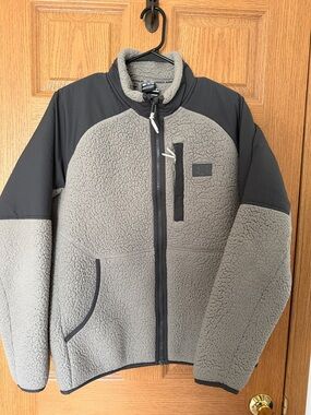 Under Armour Gray Sherpa Jacket with Black Trim